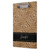 Modern Girly Chic Leopard-printer op maat Klembord (Links)