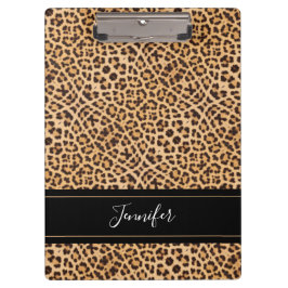 Modern Girly Chic Leopard-printer op maat Klembord