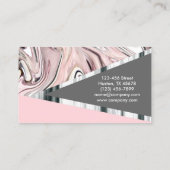 Modern Girly Chic Stijlvol Roze Grijs Mode Beauty Visitekaartje (Achterkant)