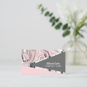 Modern Girly Chic Stijlvol Roze Grijs Mode Beauty Visitekaartje (Staand voorkant)