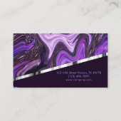 Modern Girly Chic Stijlvolle Mode Beauty Paarse Visitekaartje (Achterkant)
