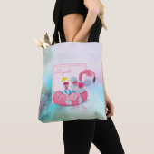Modern Girly Colorful, Cute Mouse - Persoonlijk Tote Bag (Dichtbij)