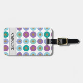 Modern Girly Colorful Pattern Bagagelabel (Voorkant horizontaal)