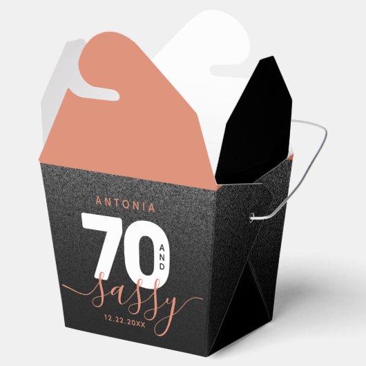 Modern Girly Copper 70 en Sassy Bedankdoosjes (Geopend)