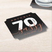 Modern Girly Copper 70 en Sassy Kartonnen Onderzetters (Gekanteld)