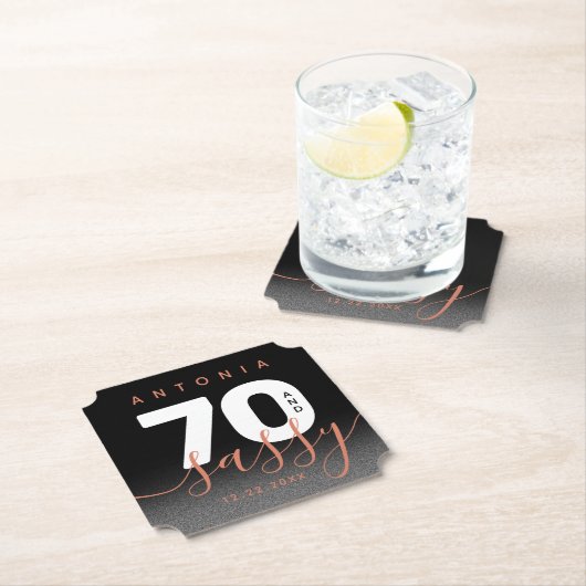 Modern Girly Copper 70 en Sassy Kartonnen Onderzetters (Insitu)