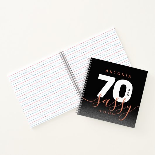 Modern Girly Copper 70 en Sassy Notitieboek (Binnen)