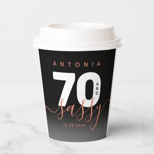 Modern Girly Copper 70 en Sassy Papieren Bekers (Achterkant)