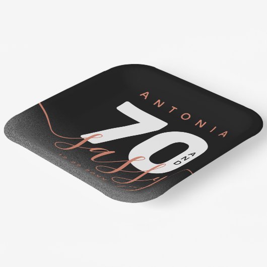 Modern Girly Copper 70 en Sassy Papieren Bordje (Gebogen)