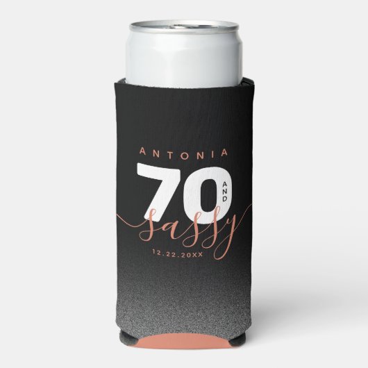 Modern Girly Copper 70 en Sassy Seltzer Blikjeskoeler (Seltzer Voorkant)