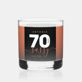 Modern Girly Copper Glitter 70 en Sassy Whisky Glas (Voorkant)
