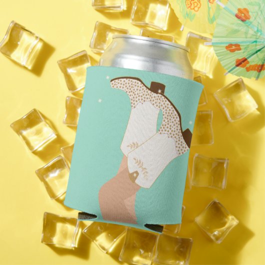 Modern Girly Cowgirl Boots Stars Mint Blikjeskoeler (Insitu Zomer)