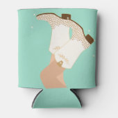 Modern Girly Cowgirl Boots Stars Mint Blikjeskoeler (Voorkant)