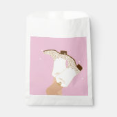 Modern Girly Cowgirl Boots Stars Pink Bedankzakje (Voorkant)