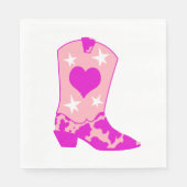 Modern Girly Cowgirl Western Yeehaw Boot White Servet (Voorkant)