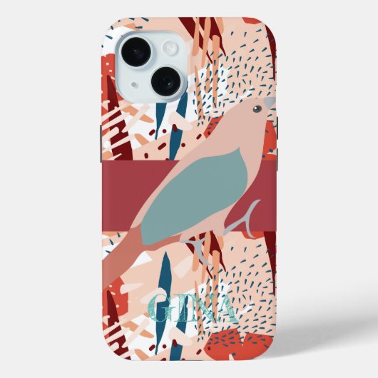 Modern Girly Cute Personalized Case-Mate iPhone Case (Achterkant)