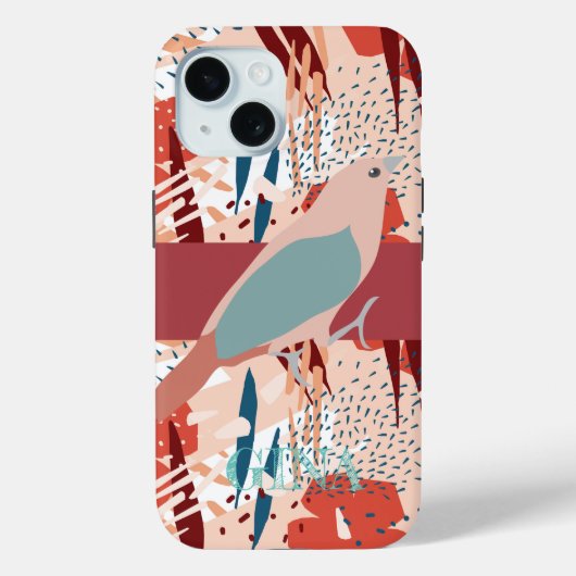 Modern Girly Cute Personalized Case-Mate iPhone Case (Achterkant)