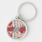 Modern Girly Cute Personalized Sleutelhanger (Voorkant)