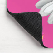 Modern Girly Daisy Bloem Naam Hot Pink Muismat (Hoek)