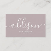 Modern Girly Dusty Lavendel Minimalistische Kallig Visitekaartje (Voorkant)