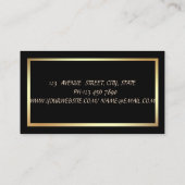 Modern Girly Elegant Lijst, Gold Glitter Lashes Visitekaartje (Achterkant)