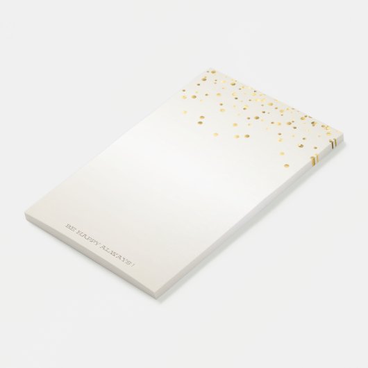 Modern Girly Faux Gold Confetti - Gepersonaliseerd Post-it® Notes (Schuin)