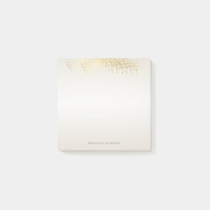 Modern Girly Faux Gold Confetti - Gepersonaliseerd Post-it® Notes