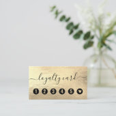 Modern Girly Faux Gold Foliage Business Loyalty Ca (Staand voorkant)