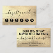 Modern Girly Faux Gold Foliage Business Loyalty Ca (Voorkant / Achterkant)