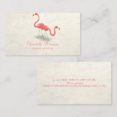 Modern Girly Funny, Flamingos Visitekaartje (Voorkant / Achterkant)