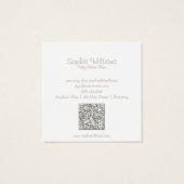 Modern Girly Glam Glitter Triple Stud Display Kaar Vierkante Visitekaartjes (Achterkant)