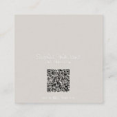 Modern Girly Glam Glitter Vierkante Visitekaartje (Achterkant)