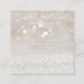Modern Girly Glam Glitter Vierkante Visitekaartje (Voorkant)