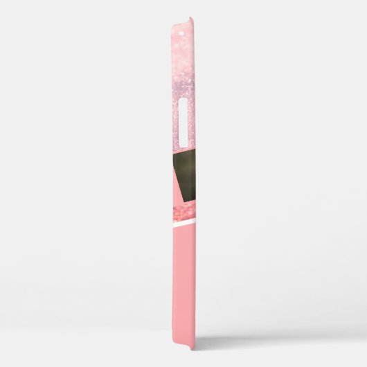 Modern Girly Glitter Trendy Roos Gold Stylish Case-Mate iPhone Case (Achterkant / Rechts)