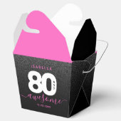 Modern Girly Hot Pink 80 en Geweldige Bedankdoosjes (Geopend)