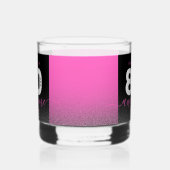 Modern Girly Hot Pink 80 en Geweldige Whisky Glas (Rechts)
