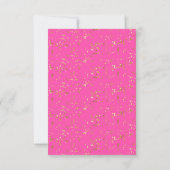 Modern Girly Hot Pink Neon Glow Dank je Script Bedankkaart (Achterkant)
