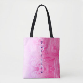 Modern Girly Hot Pink Paarse Namaste Naam Monogram Tote Bag