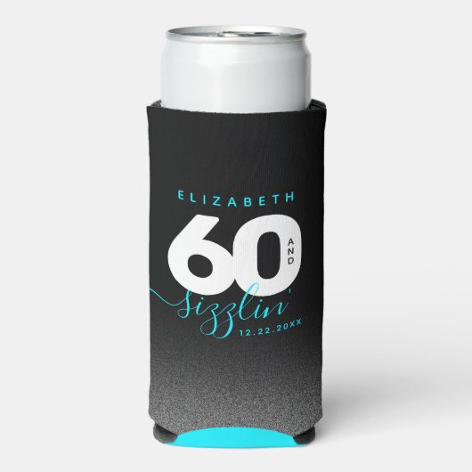 Modern Girly Ice Blue 60 en Sizzlin' Seltzer Blikjeskoeler (Seltzer Voorkant)