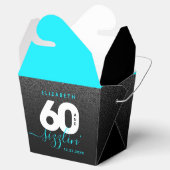 Modern Girly Ice Blue 60 en Sizzling Bedankdoosjes (Geopend)