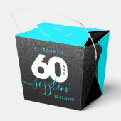 Modern Girly Ice Blue 60 en Sizzling Bedankdoosjes (Achterkant)