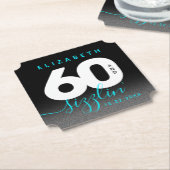 Modern Girly Ice Blue 60 en Sizzling Kartonnen Onderzetters (Gekanteld)