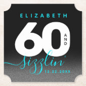 Modern Girly Ice Blue 60 en Sizzling Kartonnen Onderzetters (Voorkant)