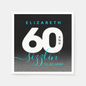 Modern Girly Ice Blue 60 en Sizzling Servet (Voorkant)