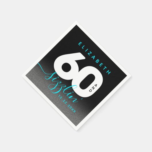 Modern Girly Ice Blue 60 en Sizzling Servet (Hoek)