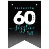 Modern Girly Ice Blue 60 en Sizzling Vlaggetjes (Eerste vlag)