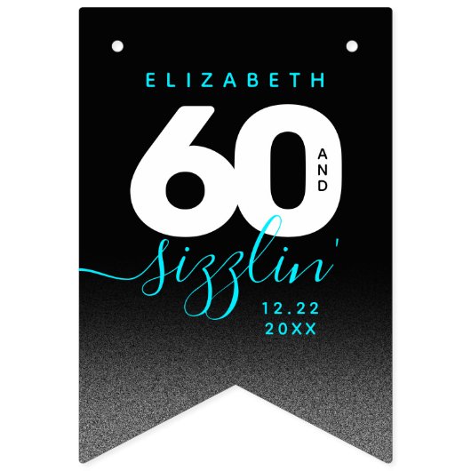 Modern Girly Ice Blue 60 en Sizzling Vlaggetjes (Eerste vlag)