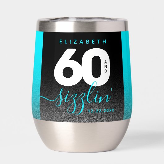 Modern Girly Ice Blue Glitter 60 en Sizzling (Achterkant)