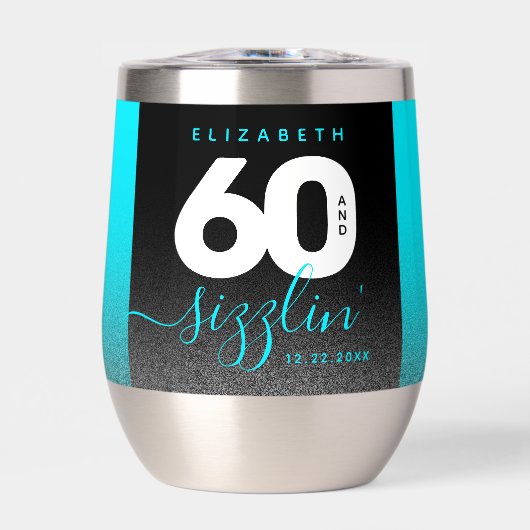 Modern Girly Ice Blue Glitter 60 en Sizzling (Voorkant)