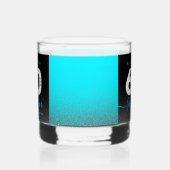 Modern Girly Ice Blue Glitter 60 en Sizzling Whisky Glas (Links)